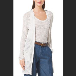 Michael Kors ribbed cotton cardigan XXS